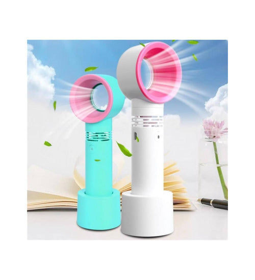 360° Bladeless Desk Fan — USB Rechargeable, Kid-Safe Cooling